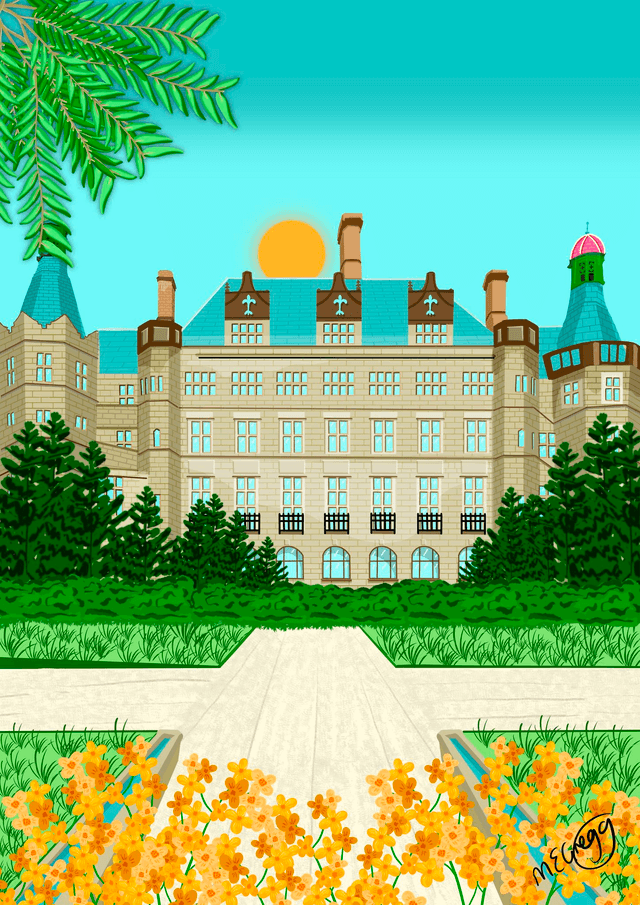 Town Hall, Sheffield Art Print - Colourful Yorkshire Wall Art by UK Artist Marie Gregg 