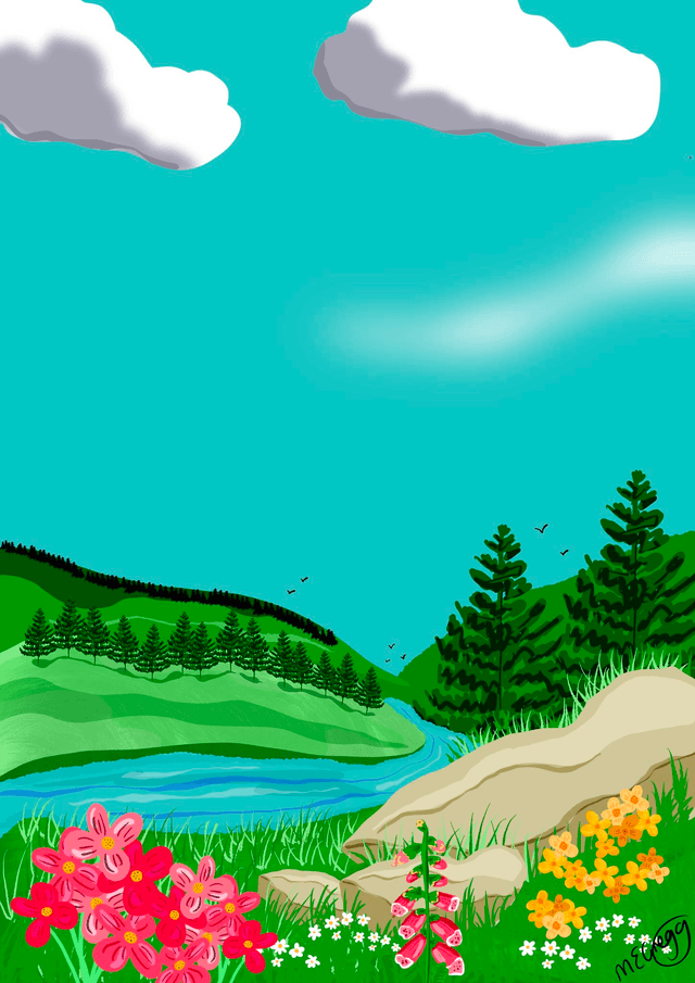 Derwent Valley Walk Art Print - COlourful Peak District by UK Artist Marie Gregg